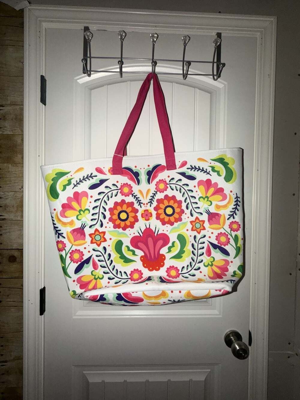 Sunglow Style Large Floral Print Tote Bag